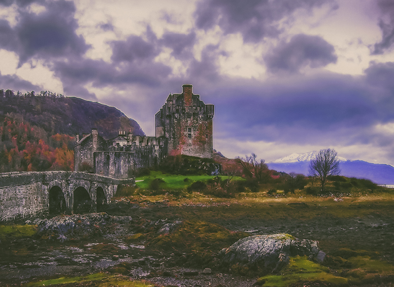 Scottish highland landscape beyond Edinburgh